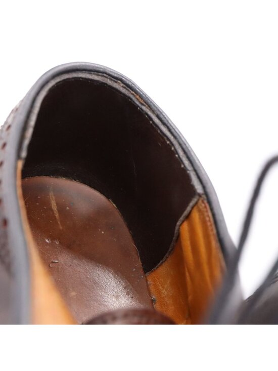 Allen Edmonds MacNeil Wingtip Leather Shoes 9.5 E Dark Chili Brown main image 5